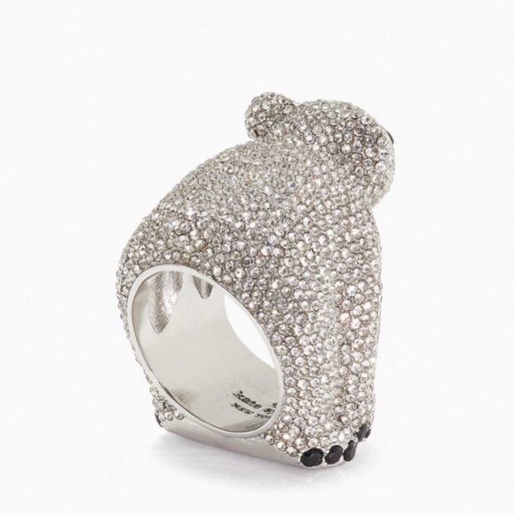 ♠️kate spade Polar Bear Arctic Friends Ring, Silver NWT